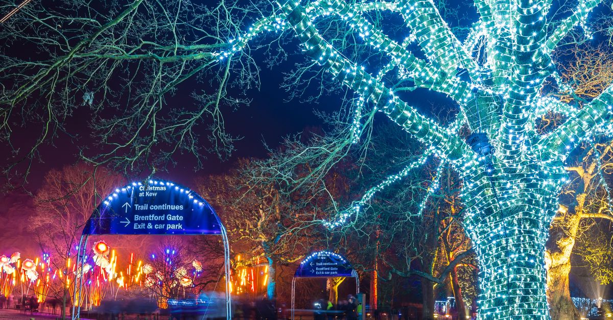 Kew Gardens in Christmas time, London, UK