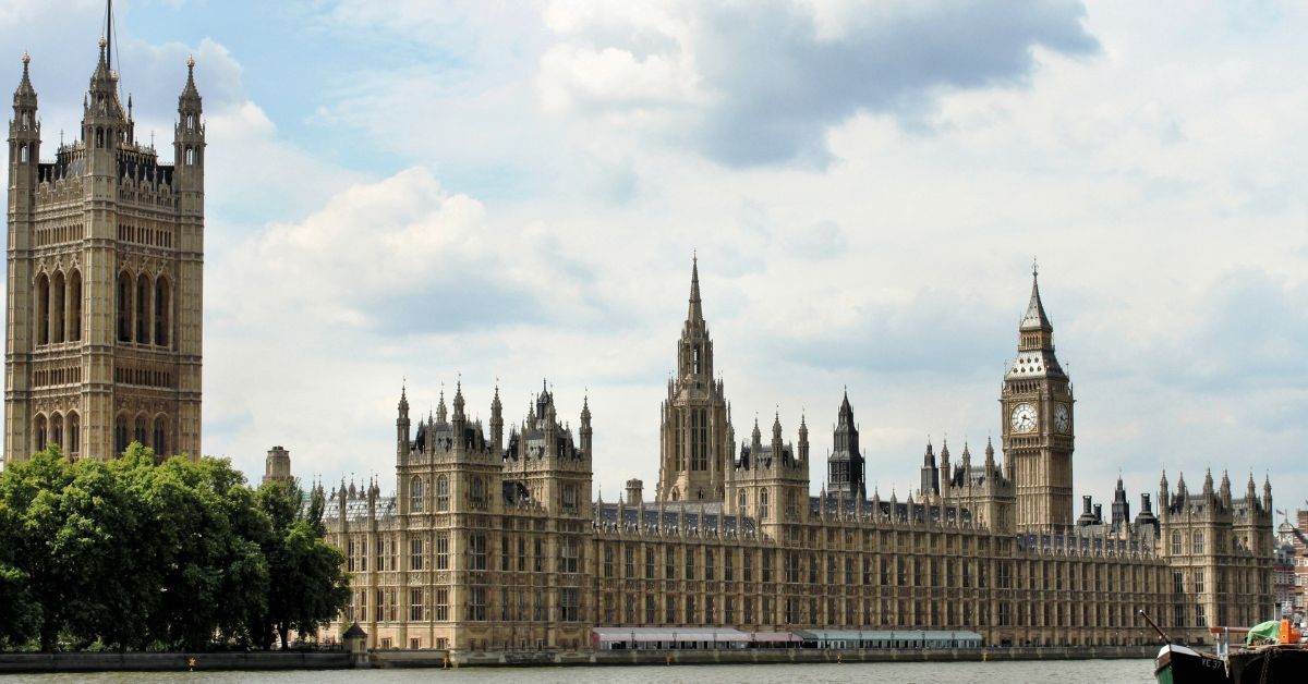 A view of the Houses of Parliment across the river Thames
