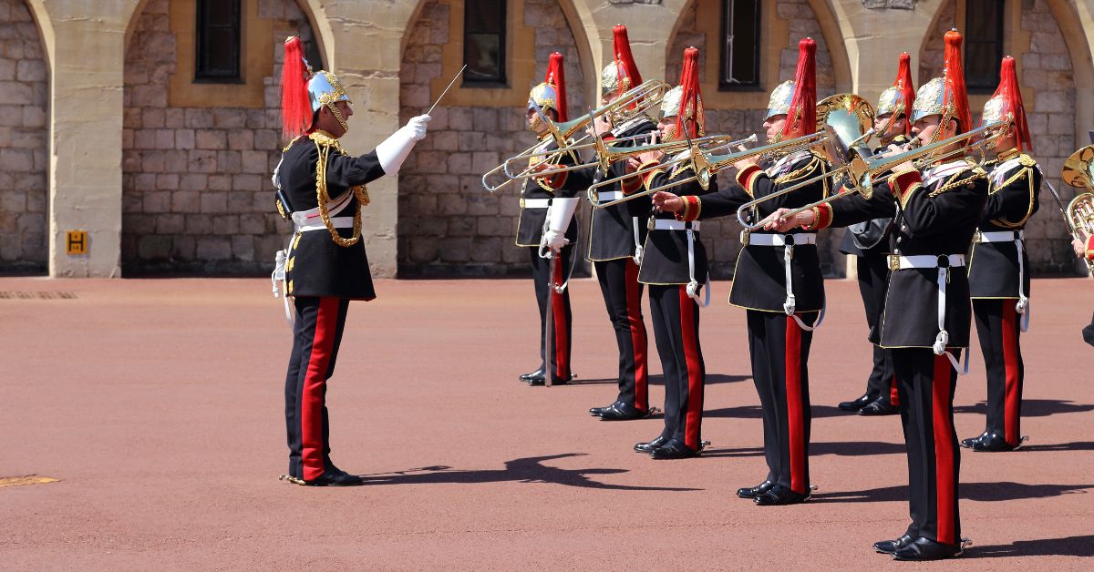 Changing of the Guard ceremony at Windsor Castle