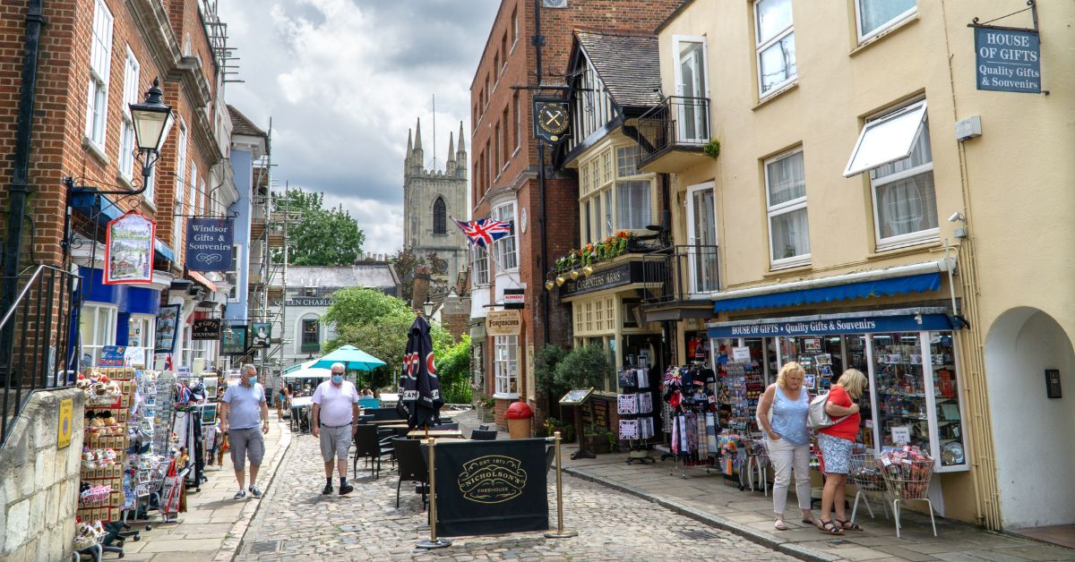 Windsor's cobbled High Street